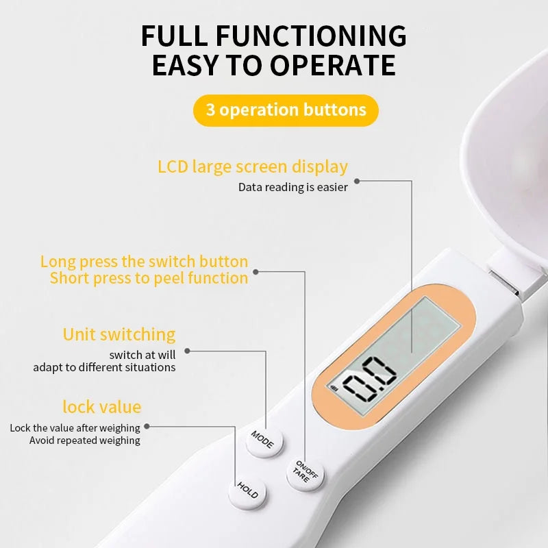 Mini Digital Spoon Scale — Electronic Kitchen Scale (0.1–500g)