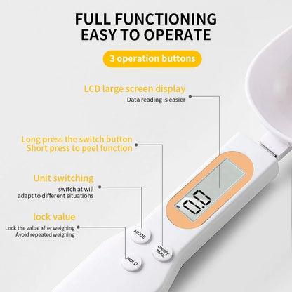 Mini Digital Spoon Scale — Electronic Kitchen Scale (0.1–500g)